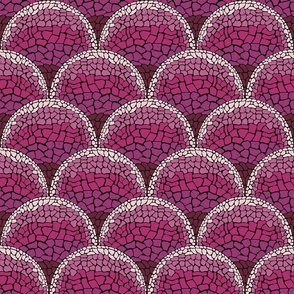 Scallop Mosaic purple black bc petal solids