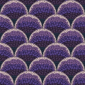 Scallop Mosaic violet black bc petal solids