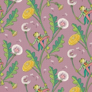 Frogs & Dandelions - Berry Fun Colorway