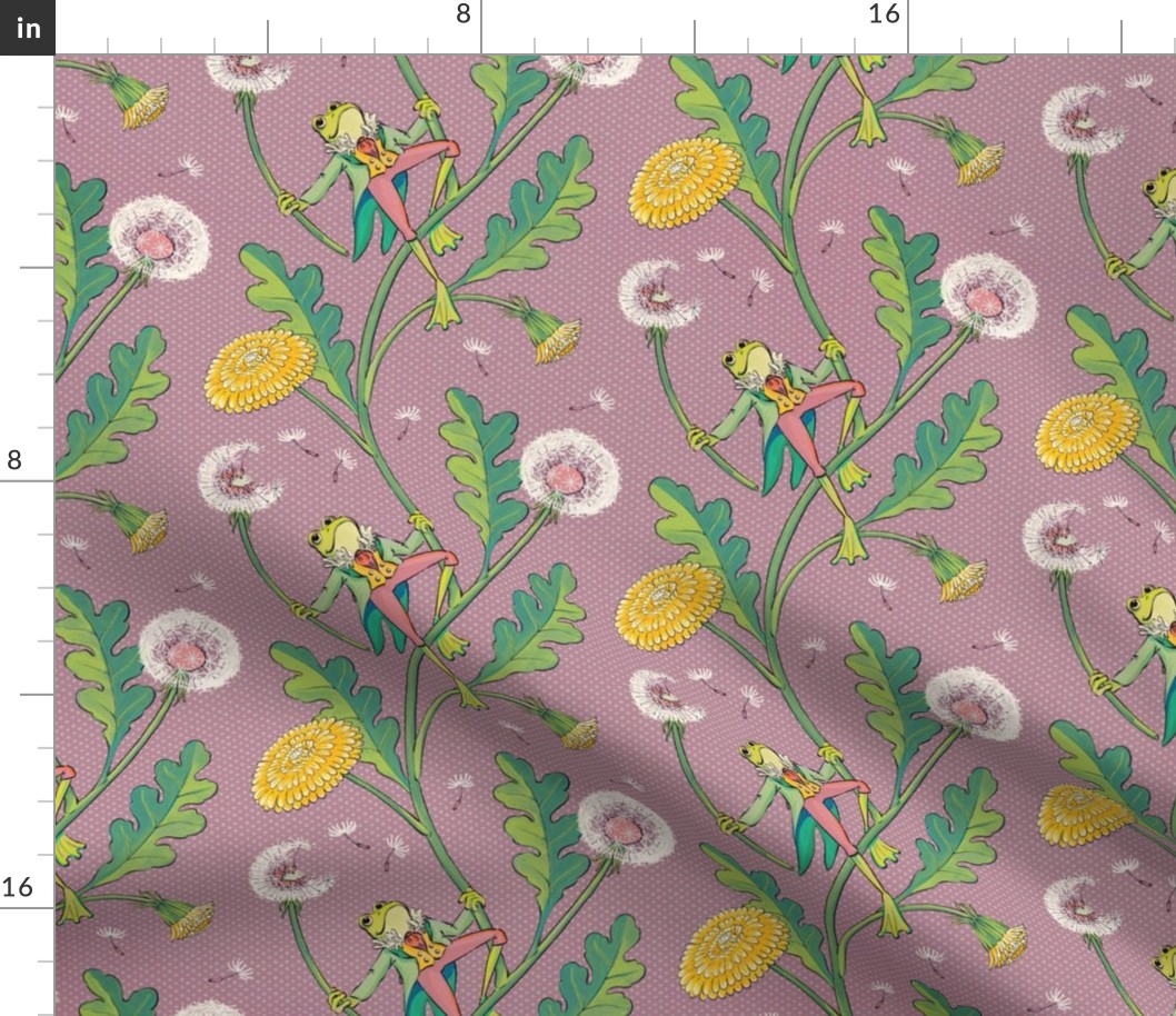 Frogs & Dandelions - Berry Fun Colorway