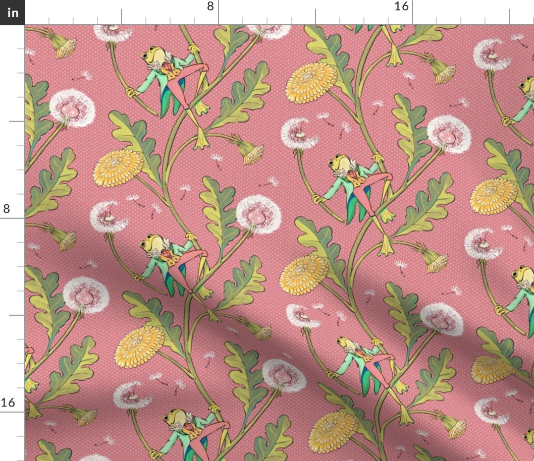 Frogs & Dandelions - Popping Pink Colorway