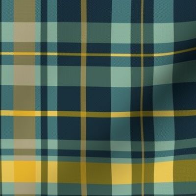 Plaid Coordinate for Frogs & Dandelions - Summer Night Colorway