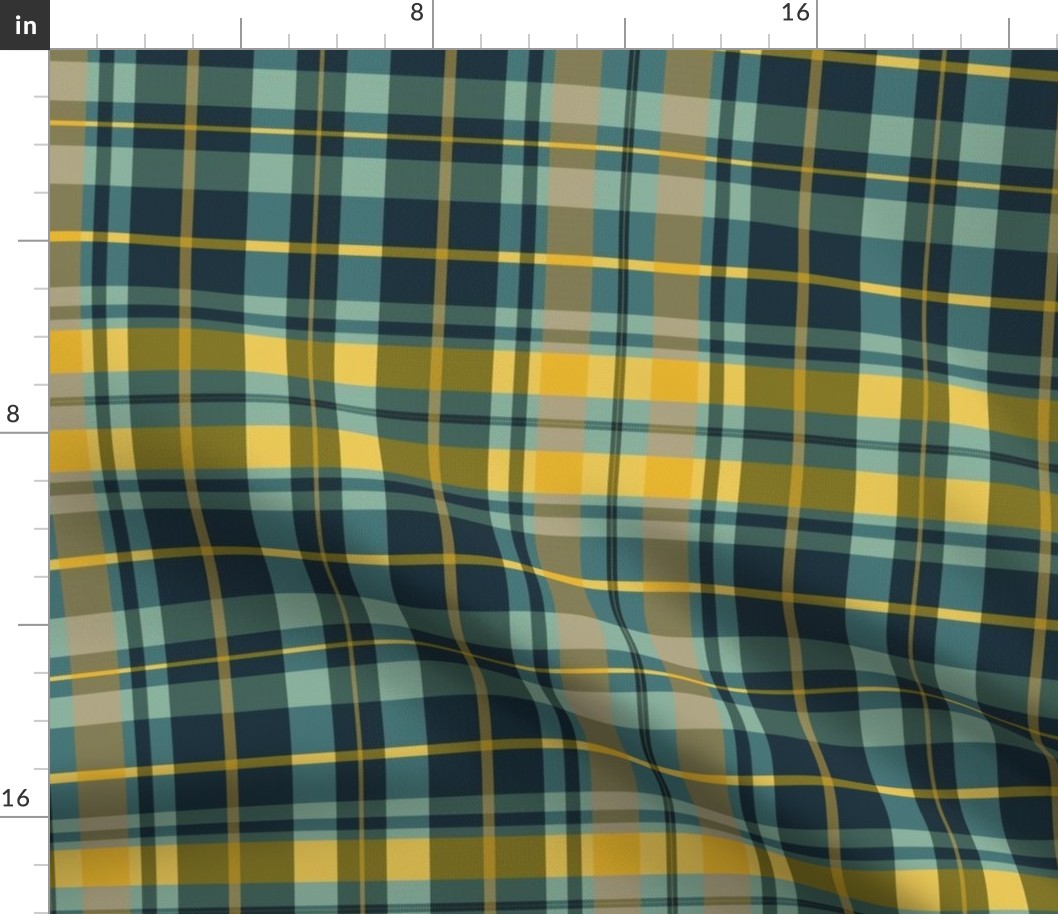 Plaid Coordinate for Frogs & Dandelions - Summer Night Colorway