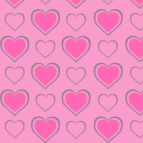 Pink candy hearts