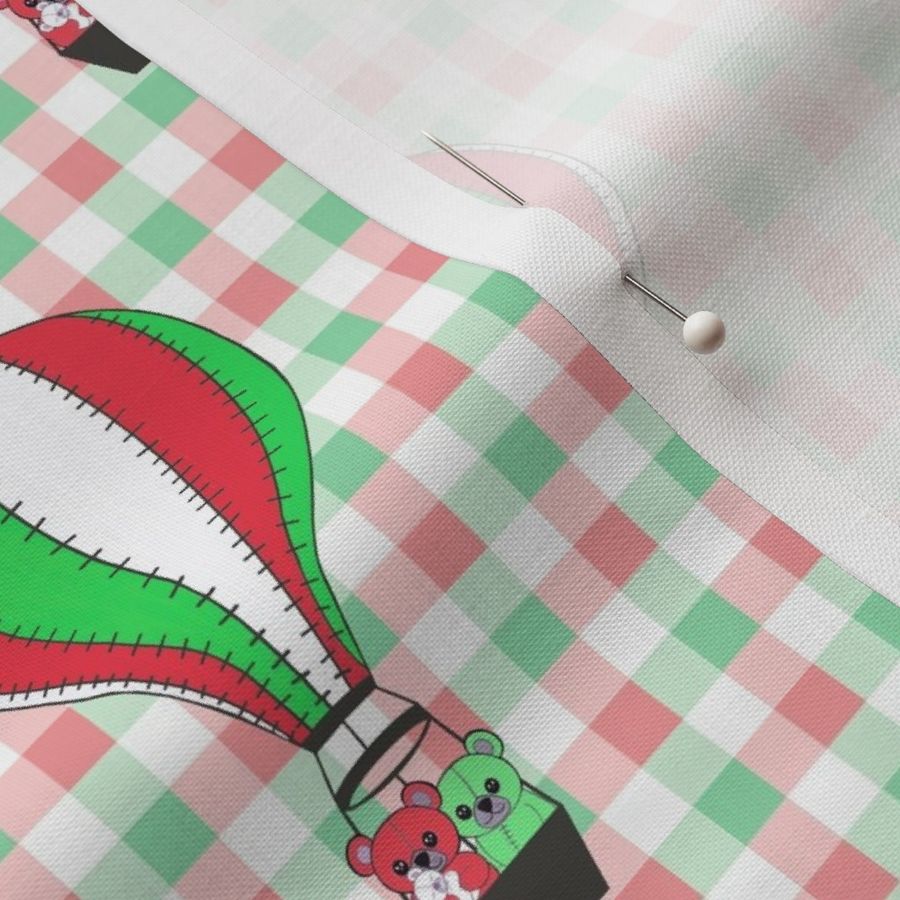 Italian ballooning bears on gingham 