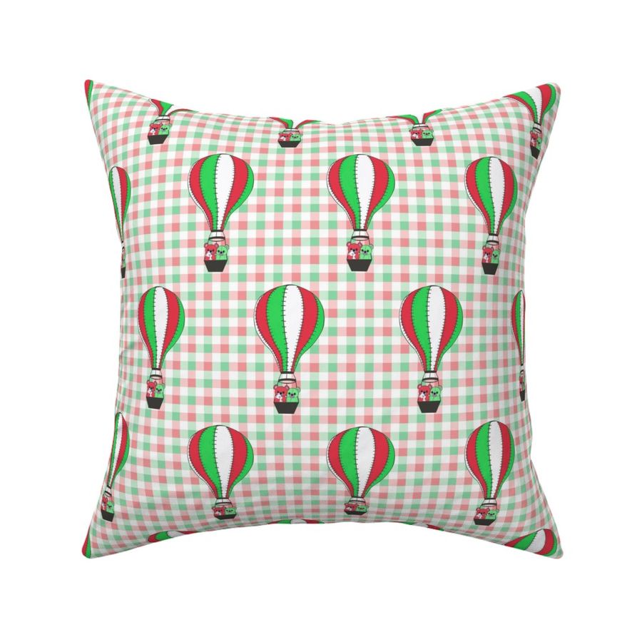 Italian ballooning bears on gingham 