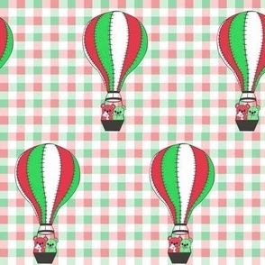 Italian ballooning bears on gingham 
