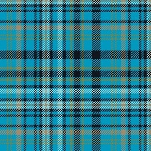 Plaid Crossover: Black, teal blue, tan, coordinate  to Petal cottons,  fall plaid