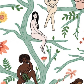 Women in Trees White LG