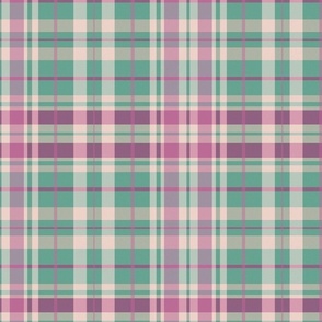 plaid of the 90s - fuschia & teal