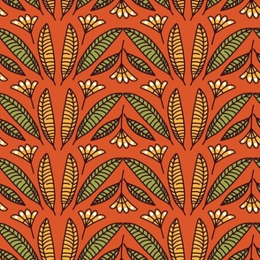 companion to golden yellow palm tree pattern-18