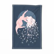 Moon & Star Goddess Wall Hanging or Tea Towel