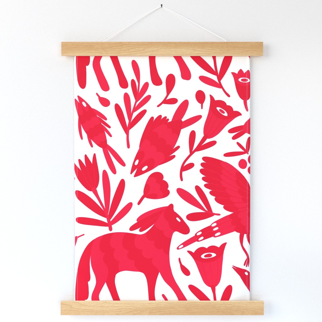 Otomi Mexican Pattern Red