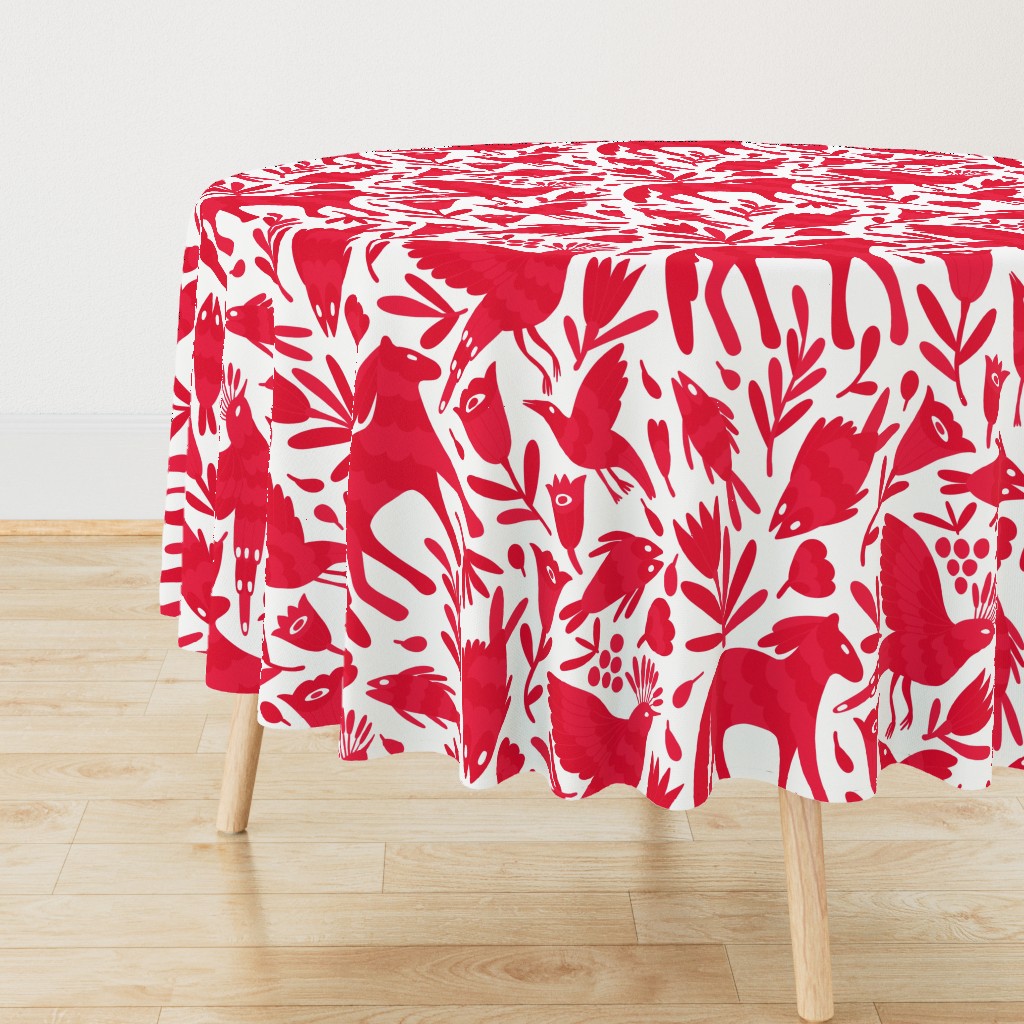 Otomi Mexican Pattern Red