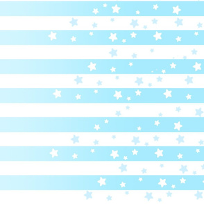Pastel Blue Stars and Stripes