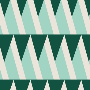 Doing What Triangles Can Jumbo | Mint & Dark Green