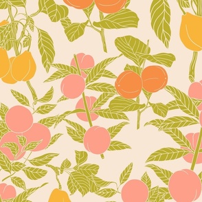 Citrus Illustrations on Beige (large)