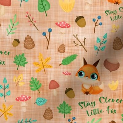 stay clever little fox brown linen