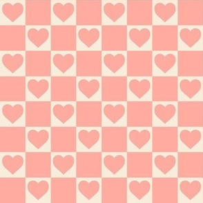  Pink  Checkerboard Valentines Pattern