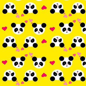 Panda Love Yellow Small