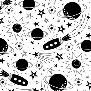 Space Explorers (Black and White)