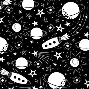 Space Explorers (Black and White)