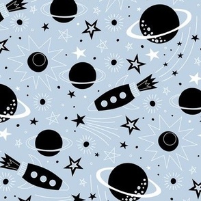 Space Explorers (Black, White & Fog)