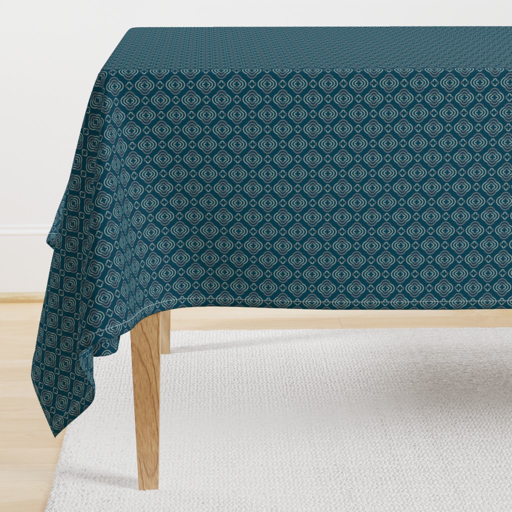 Quatrefoil on Deep Teal small scale