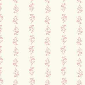 Dainty Floral Stripes - Pink