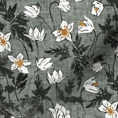 Wild Anemone (charcoal) MED