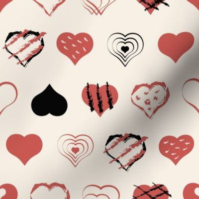 Modern Valentines Day Hearts - Medium