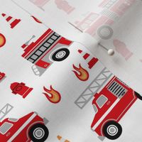 Small Scale / Fire trucks / White Background 