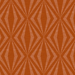 Striped Diamonds Terracotta Texture