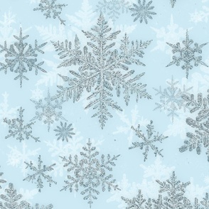 snowflakes blue