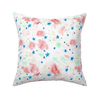 magic stars - watercolor stain and star pattern - abstract night sky a662-5