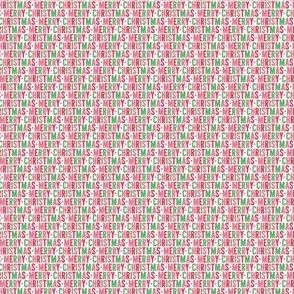 ULTRA SUPER SM merry christmas green + pink + red UPPERcase