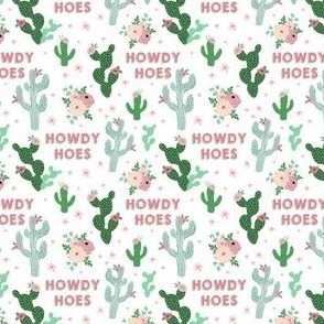 MATURE - Howdy Hoes Cactus Print White Back