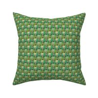 Embossed Green floral