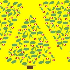 Musical Christmas Tree Yellow