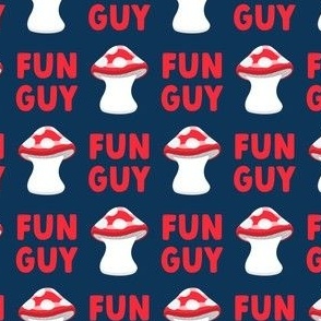 fun guy - mushroom valentines - red/blue -  LAD21
