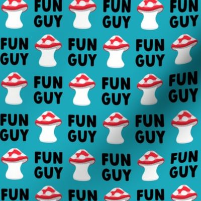 fun guy - mushroom valentines - blue -  LAD21