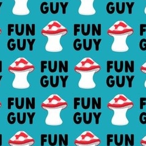 fun guy - mushroom valentines - blue -  LAD21