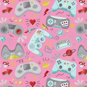 Video Game Controllers Pink