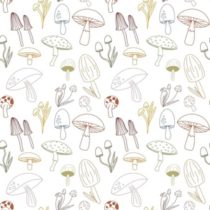 Neutral Mushroom Toadstool Woodland Forest Theme | Gender Neutral Colors | Baby Gift