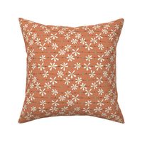 ditzy daisies_Coral_Brown_50