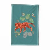 Tropical Jungle Tiger Wall Hanging / Tea Towel