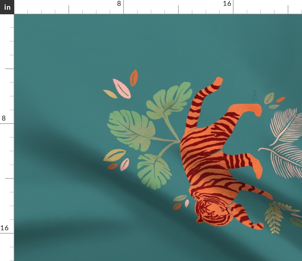 Tropical Jungle Tiger Wall Hanging / Tea Towel