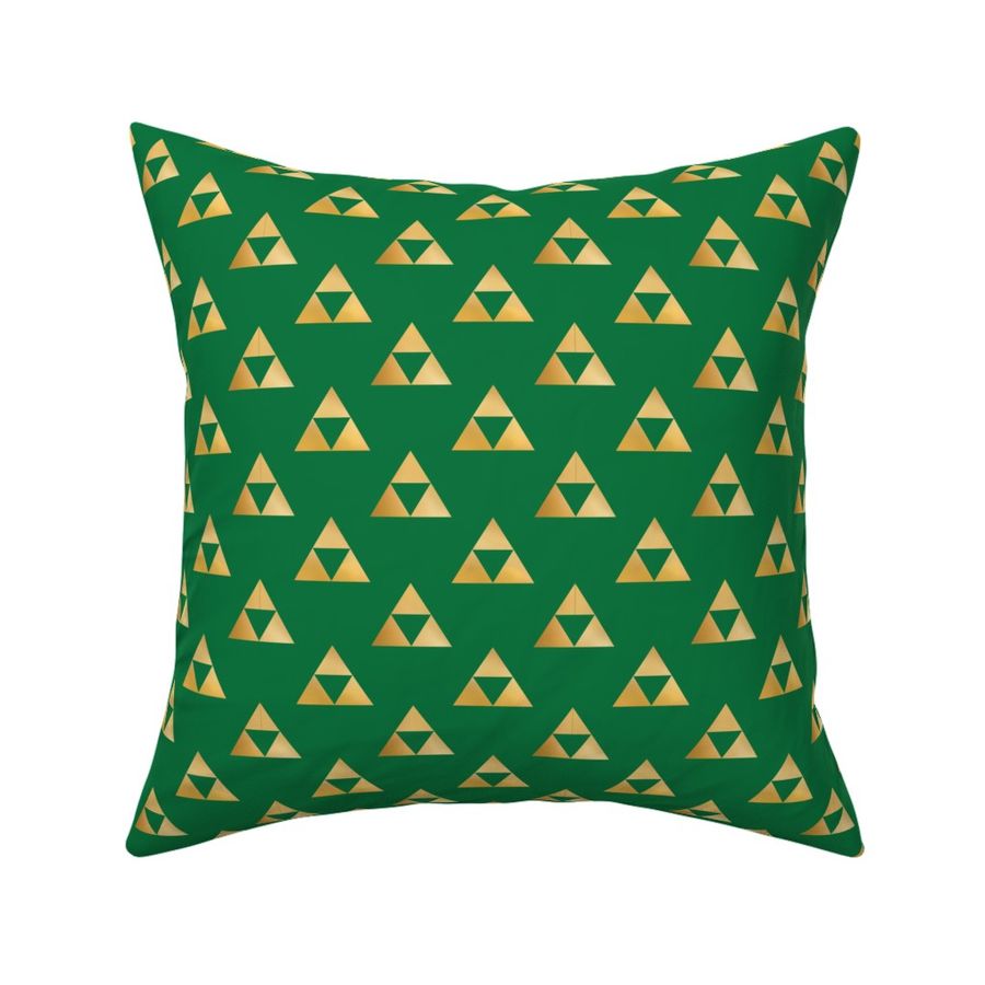 Tri Angle Force, Gold on Green