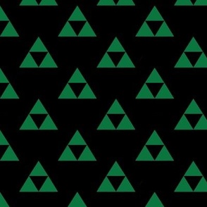 Tri Angle Force, Green on Black