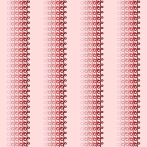 Medium Scale - Vertical Loopy Lines - Strawberry Milkshake Ombre